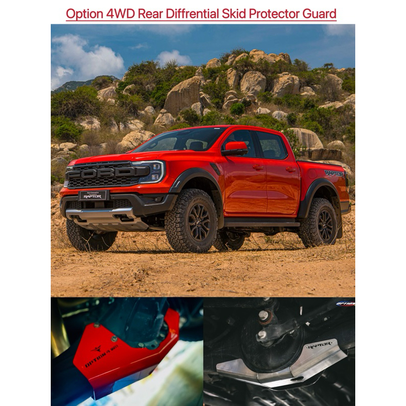 Genuine 💯 Option 4WD Aluminum Rear Differential Skid Plate Protection ...