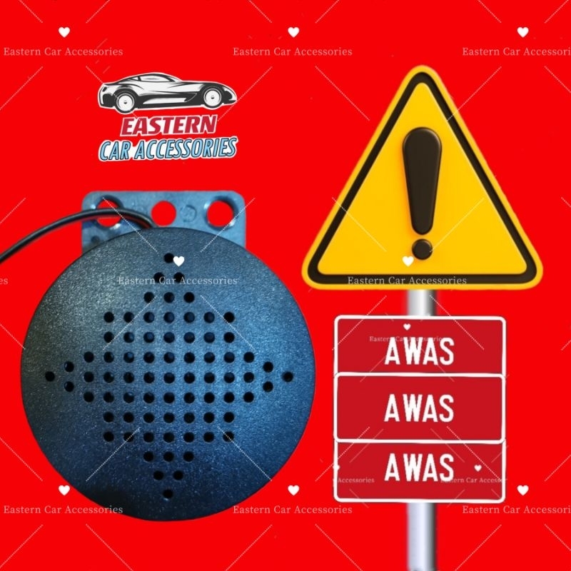 AWAS AWAS AWAS Japan Car Reverse Sound Parking Speaker 12-24V Audio JDM ...
