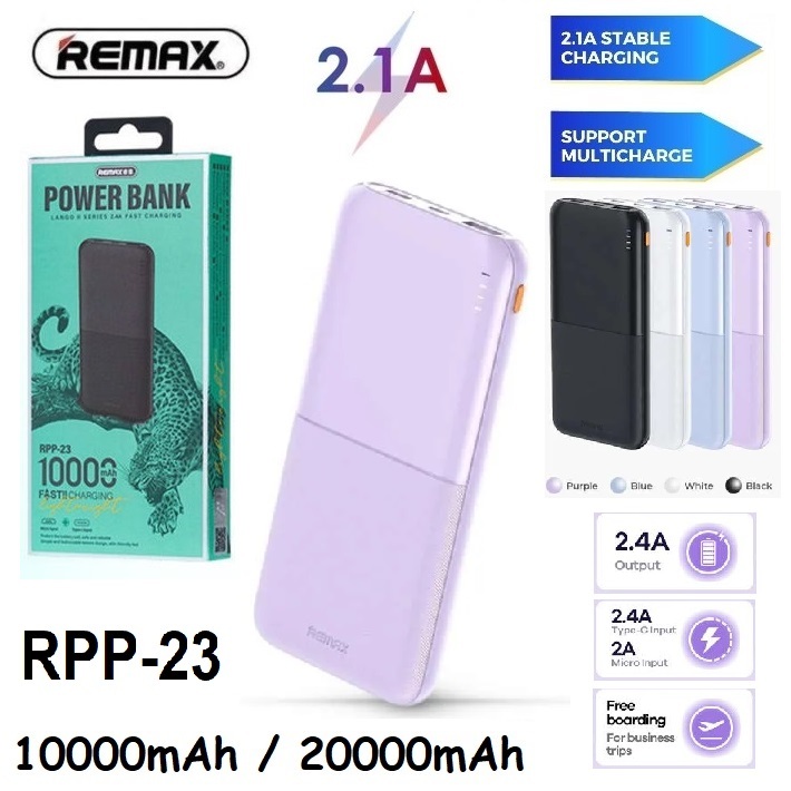 【1 Year Warranty】 Remax Powerbank RPP-23 10000mAh Portable Slim Power ...