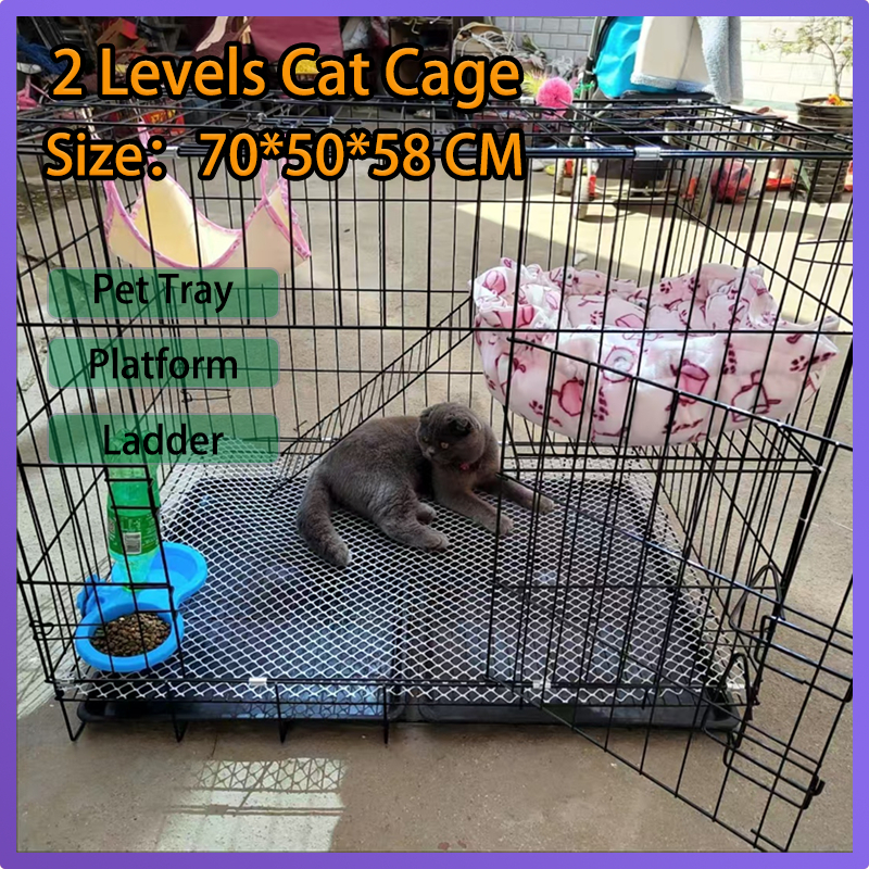 70*50*80 Levels Pet Cage 双层宠物笼猫笼 tingkat kandang kucing