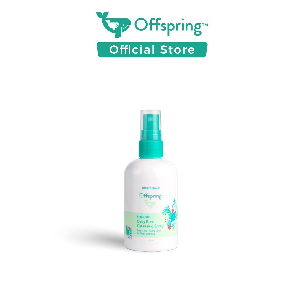 Offspring Premium Organic Rinse-Free Baby Bum Cleansing Spray (100ml ...