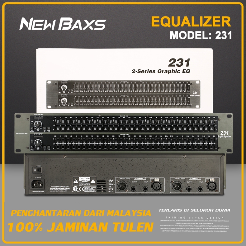 New Baxs Graphic Equalizer 231/231S Dual channel 31 band 2-series(There ...