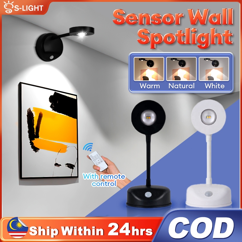 LED Rechargeable Wall Light Motion Sensor Wireless Night Light Wall ...