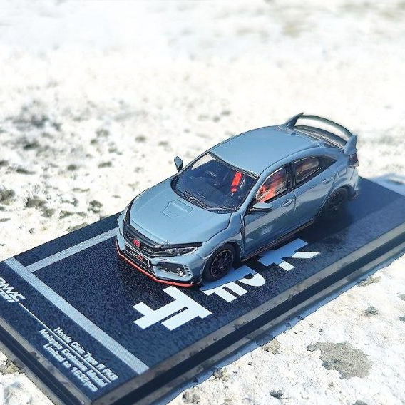 Voiture Miniature Honda Civic Type R FK8 Malaysia Edition - 1/64, Grise, Neuve