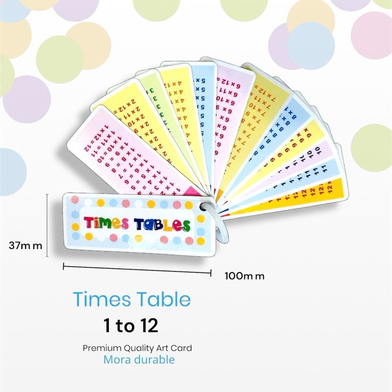 [Premium Quality] Times Table/ Multiplication Table/ Jadual Pendaraban ...