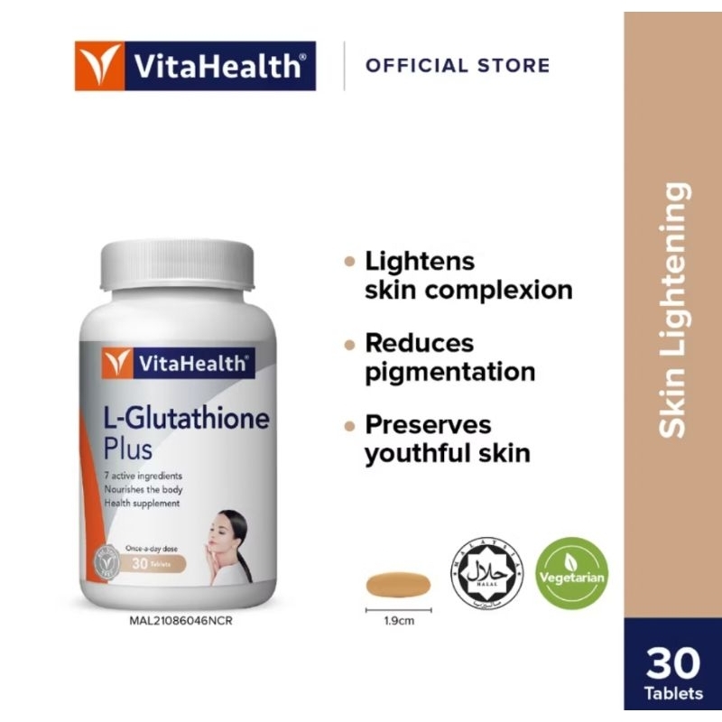 vitahealth glutathione VitaHealth L-Glutathione Plus (30s/30s X 2) Exp 6/2025