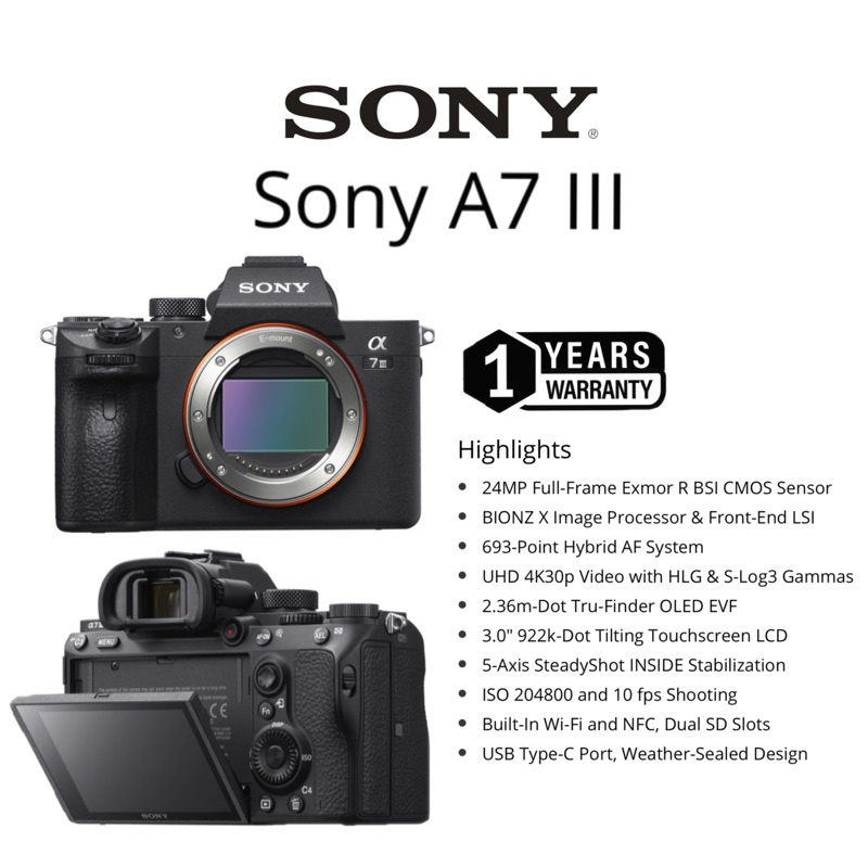 FULL FRAME)SONY A7 IV MARK4 SONY A7 III MARK3 SONY A7 II MARK2