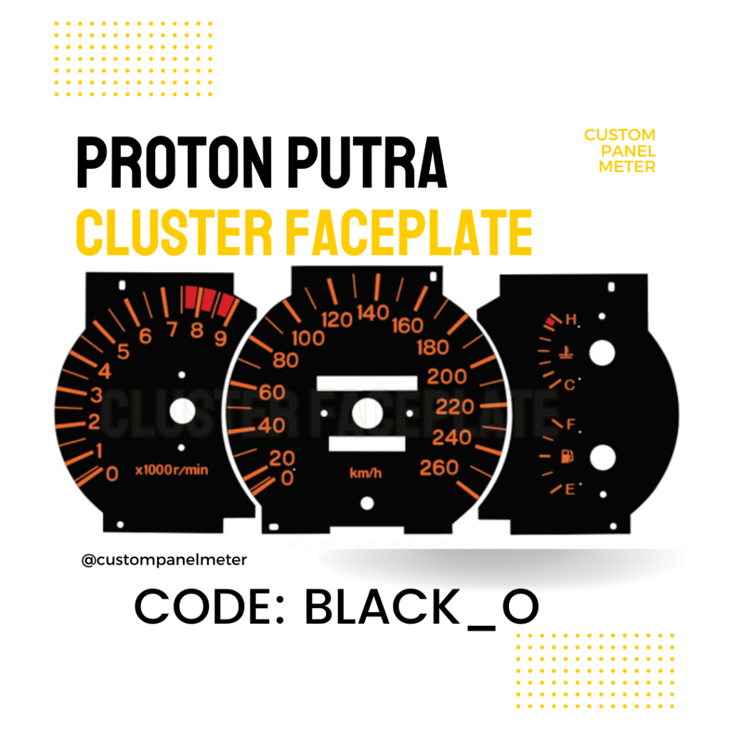 PROTON PUTRA OVERLAY PANEL METER SPEEDOMETER INSTRUMENT CLUSTER ...