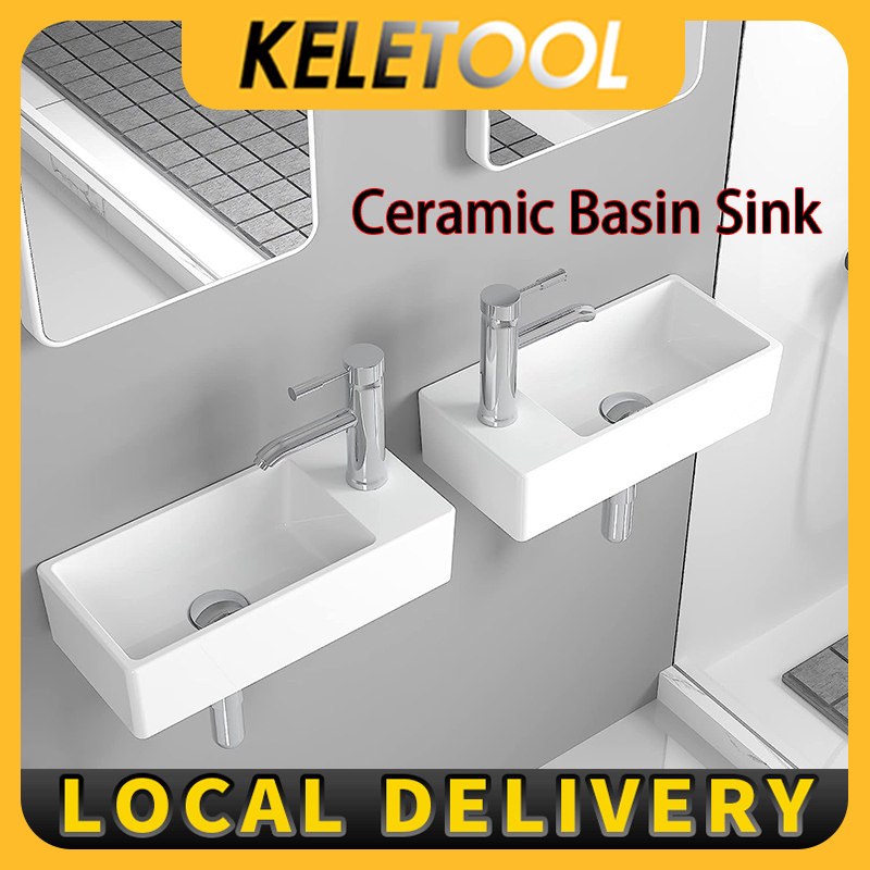Wall Hung washbasin sink miniature ceramic Wash Basin Bathroom ...