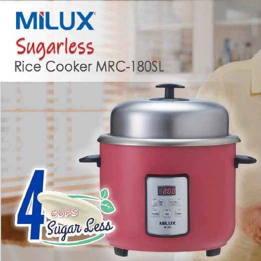 Milux 1.8L Rice Cooker Suger Less MRC-180SL | Shopee Malaysia