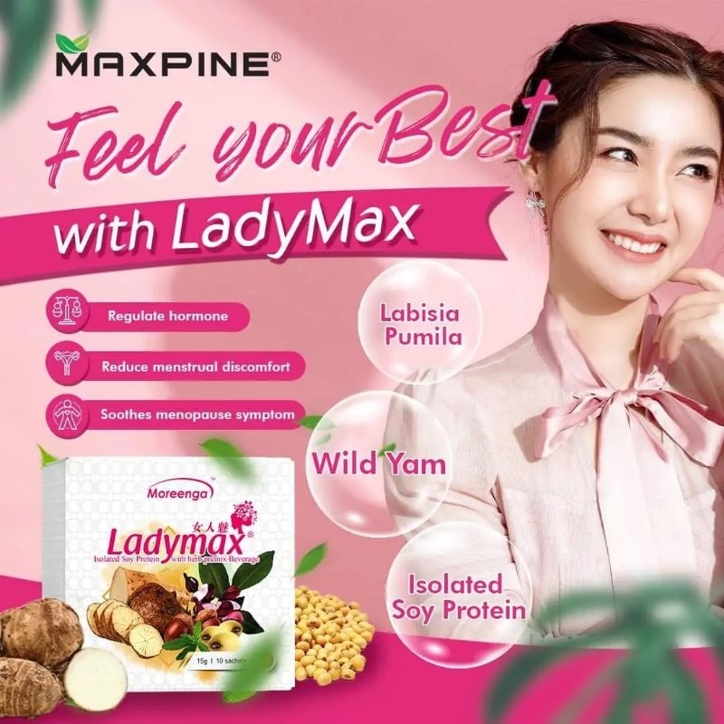 (EXPIRY 2026) Ladymax Maxpine Moringa Natural Hormone LADY Nutribiox ...