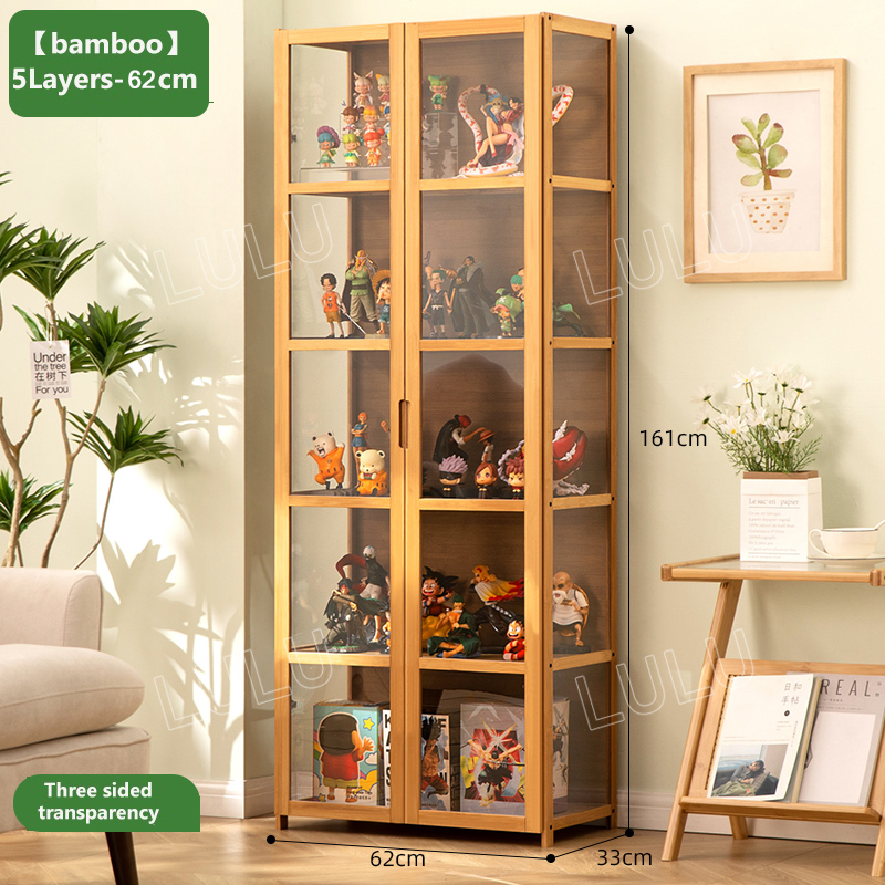 LULU Display Cabinet Almari Kaca 42/82CM Transparent Glass Acrylic ...