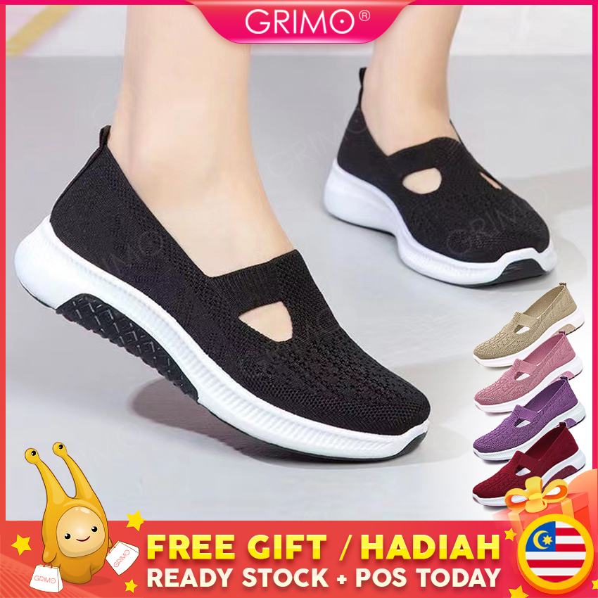 KASUTMU Mustache Women Ladies Casual shoes women kasut perempuan