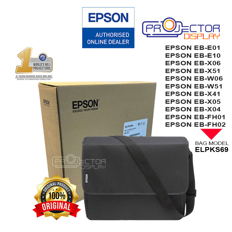 ORIGINAL Epson Projector Soft Carrying Case ELPKS69 / Bag, For EBE10 EBX06 EBX51 EBW06