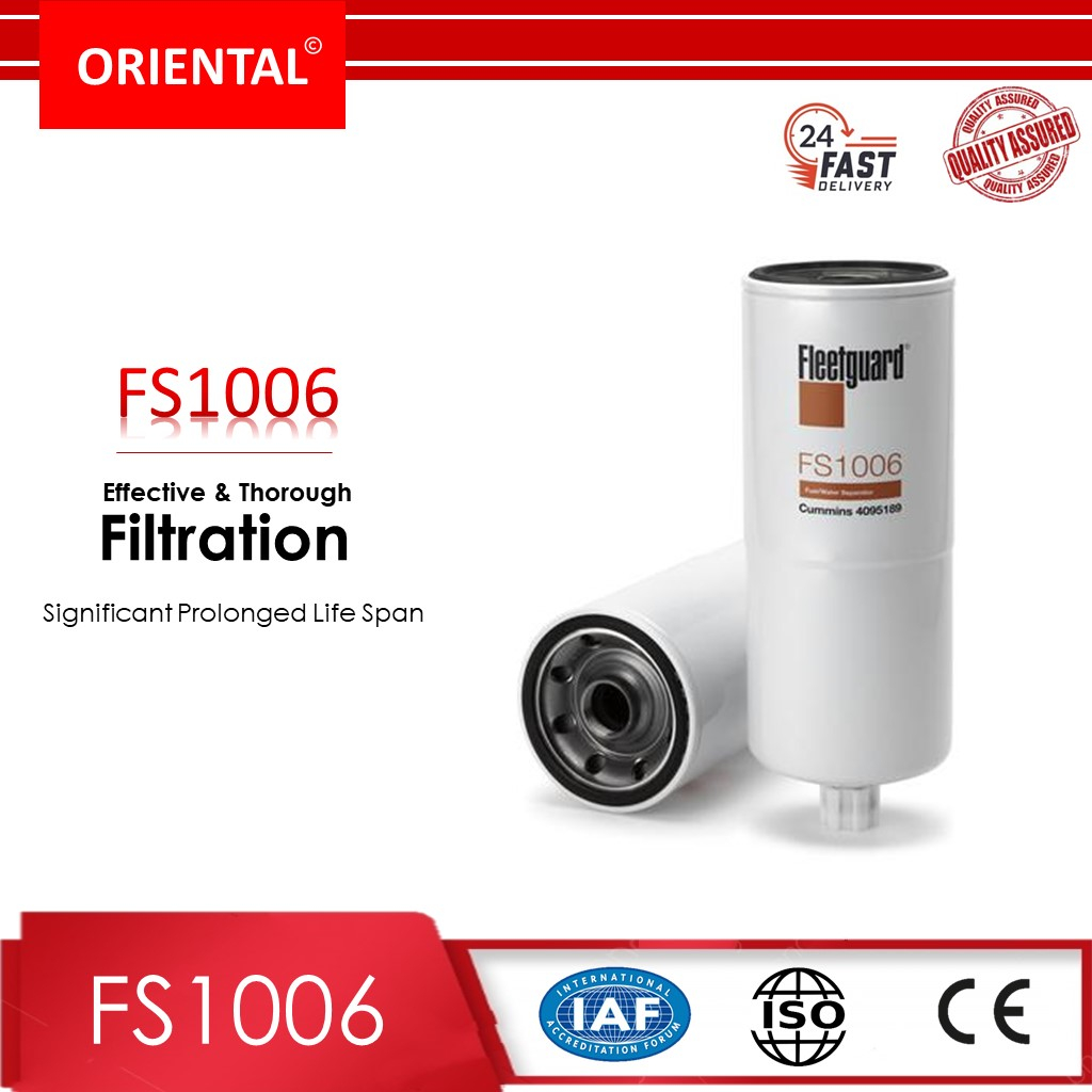 Fleetguard FS1006 Fuel Water Separator | FS1006 Fuel Filter | FS1013 ...