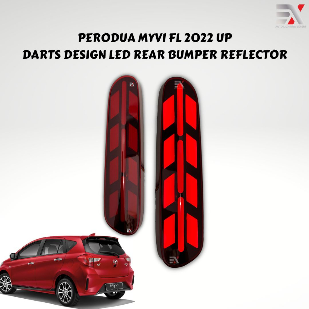 PERODUA MYVI FACELIFT 2022 REAR BUMPER REFLECTOR - DARTS DESIGN ...