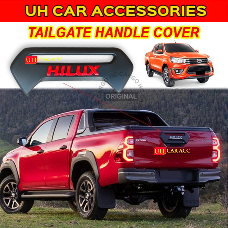 TOYOTA HILUX REVO ROCCO ROGUE 2015 - 2021 TAILGATE HANDLE COVER WITH 3M ...