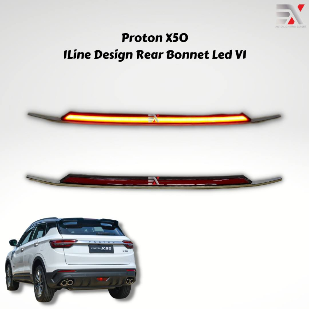 Proton X50 - Rear Bonnet Centre Garnish LED Running Light Bar | Shopee ...