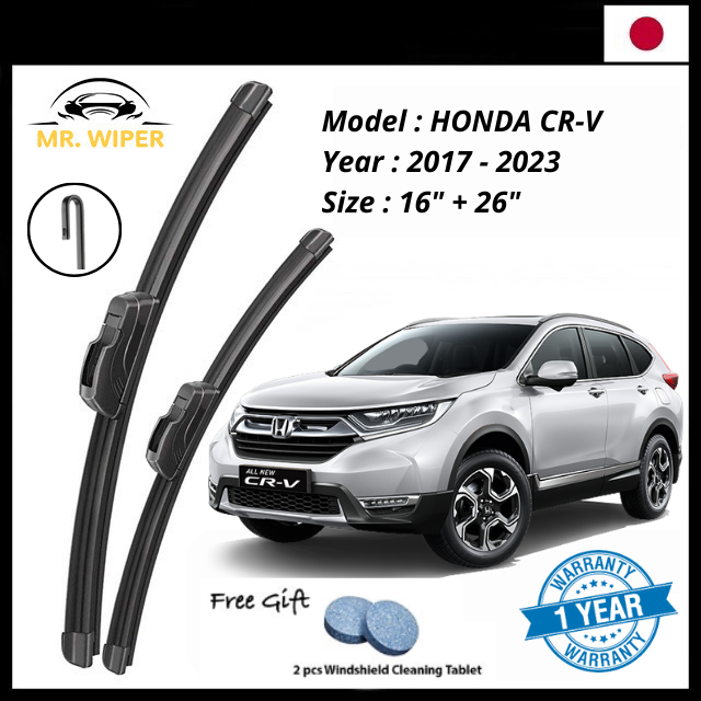 Honda crv deals wipers size