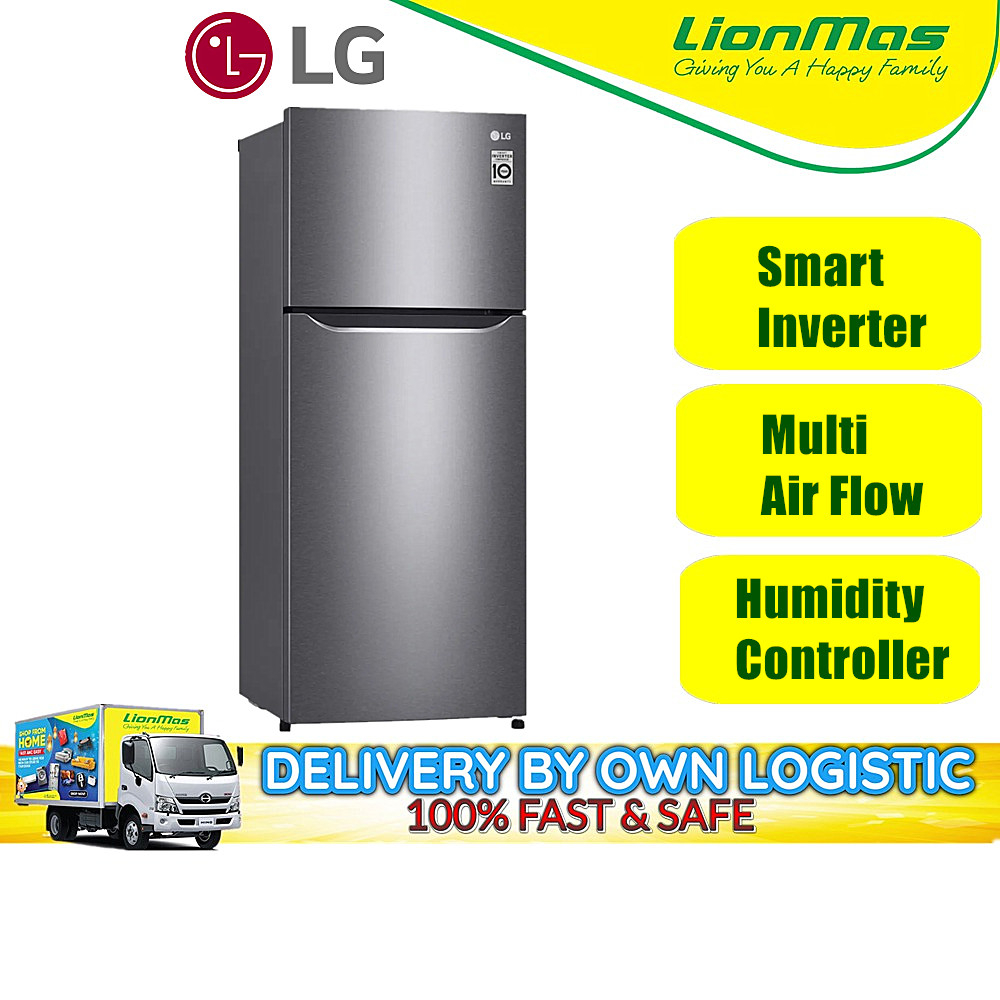 LG Top Freezer Fridge Dark Graphite Steel (235L) GVB212PQMB Shopee
