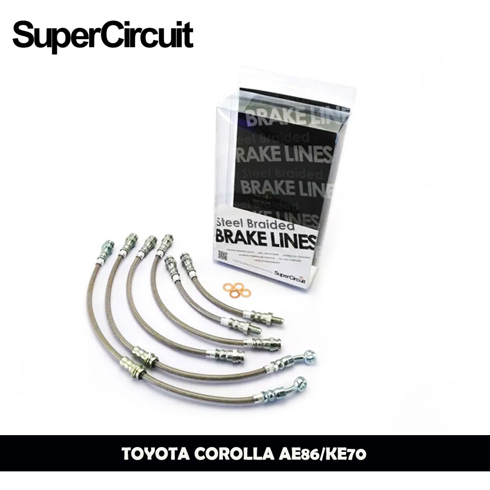 TOYOTA COROLLA AE86/KE70 (19791987) 5 HOSE SUPERCIRCUIT BRAIDED