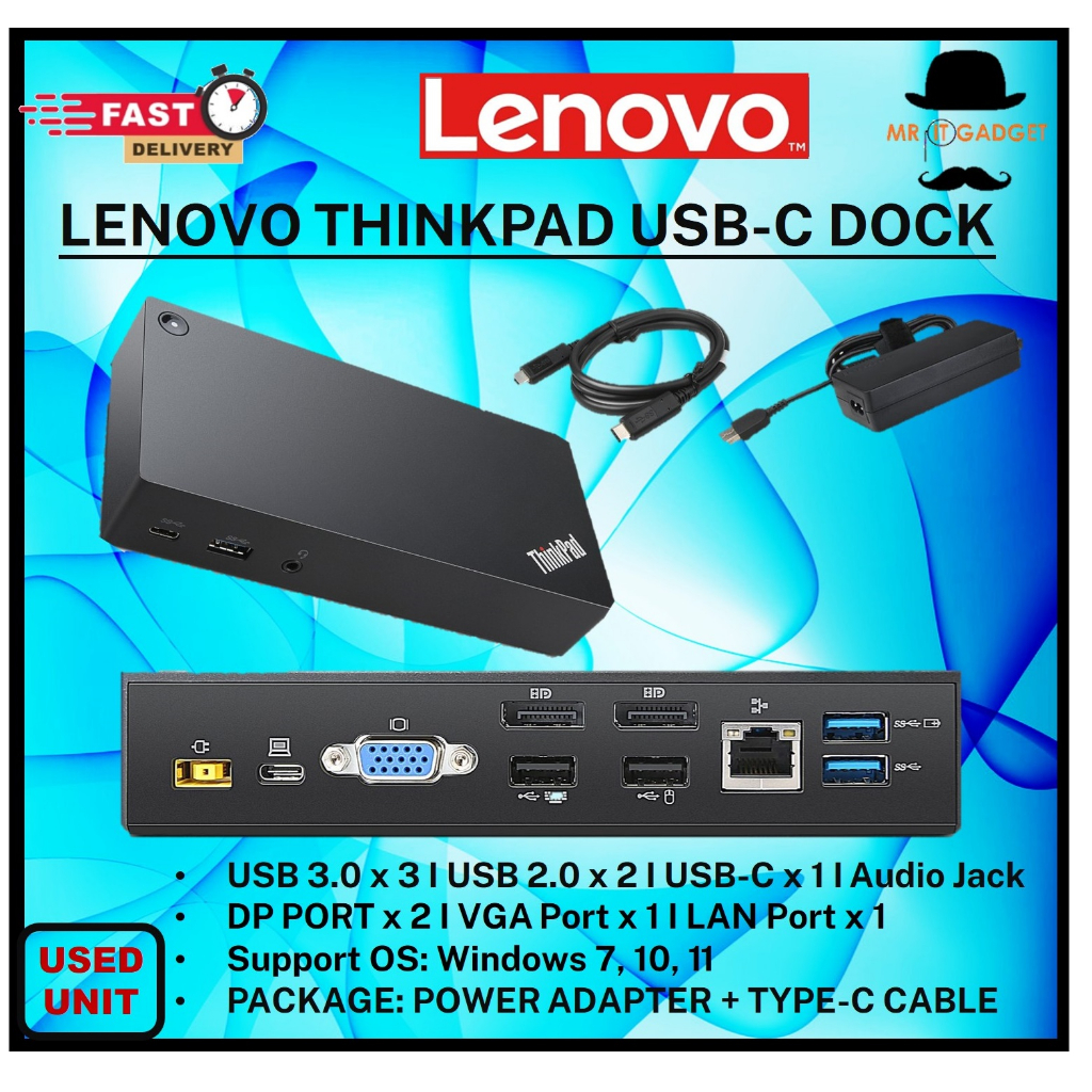 Lenovo ThinkPad USBC Docking Station DK1633 3 Month Warranty