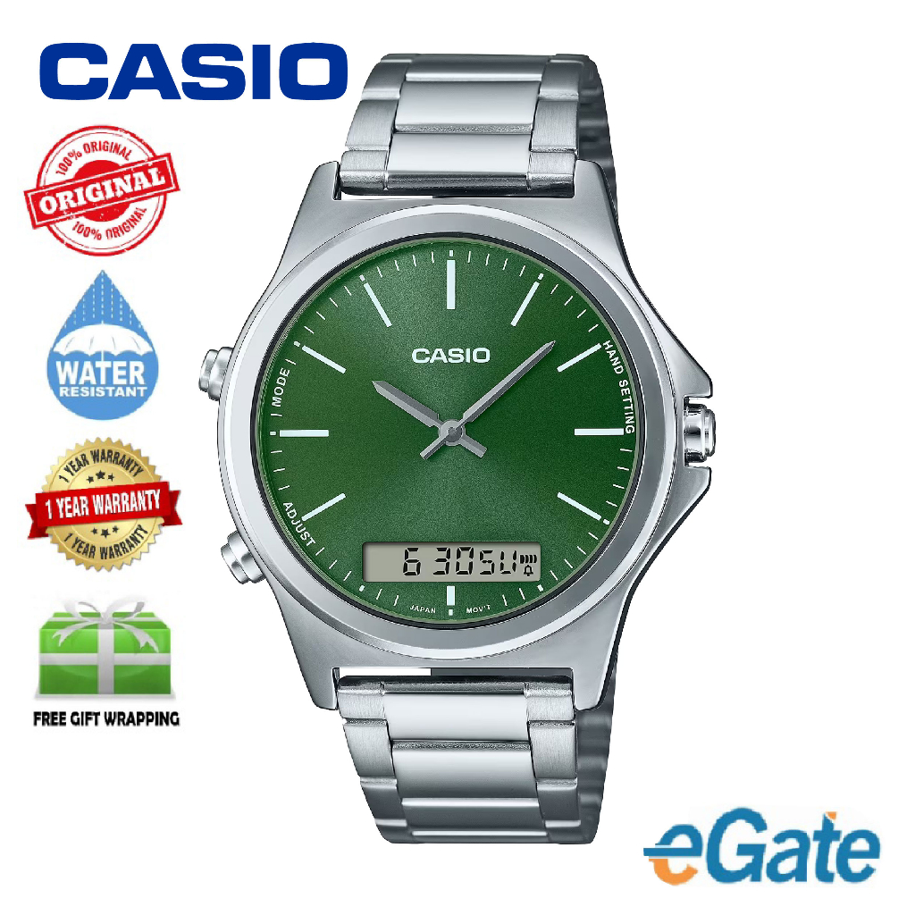 [100 Original] 1YearWarranty Casio MTPVC01D3E Men's Stainless Steel