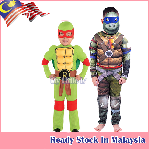 MYLITTLELASS Teenage Mutant Ninja Turtles Raphael Costume Toddler Dress ...