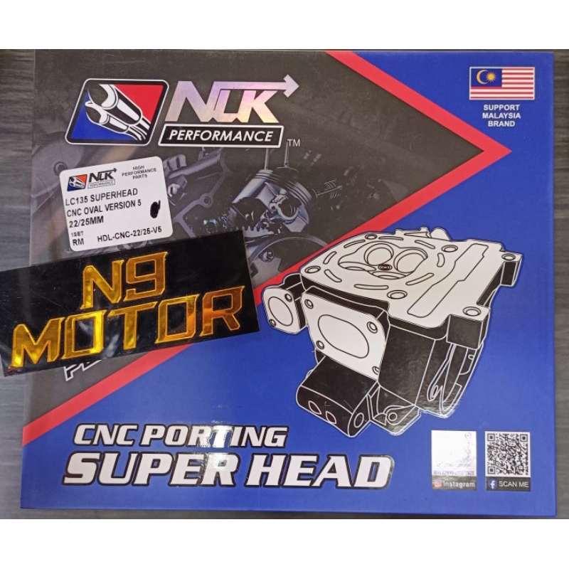NLK PERFORMANCE RACING SUPERHEAD V5 LC135/Y15ZR CNC POAL 22/25 | Shopee ...