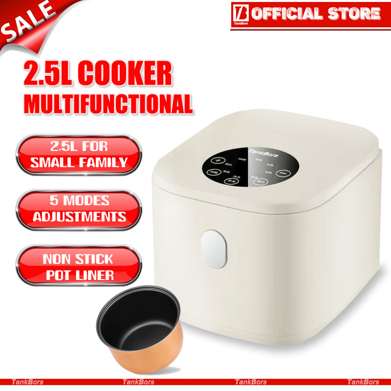🇲🇾 Malaysia TankBors Electric Rice Cooker Big 2.5L Capacity Digital Touch Multifunction Rice