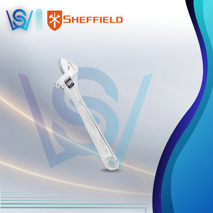 SHEFFIELD Heavy duty Adjustable Wrench (6'' - 12'') Cr-V Steel Switch ...