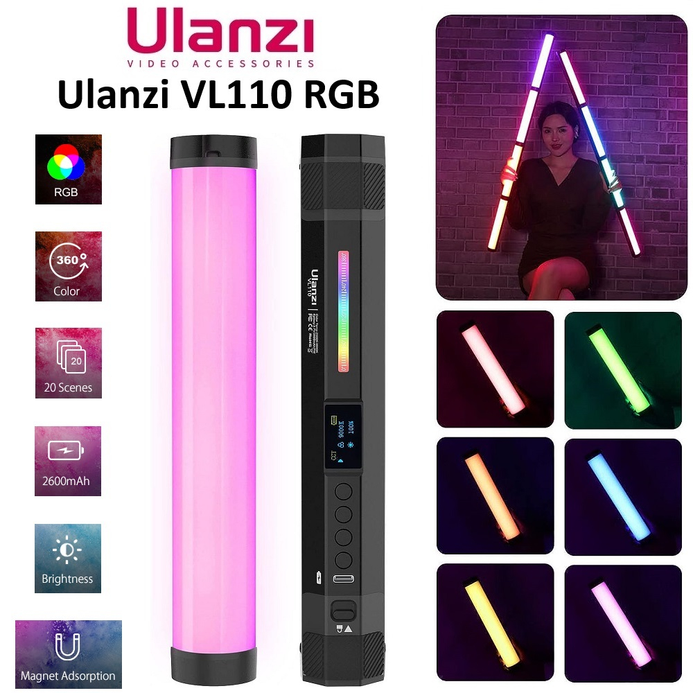 Ulanzi VL110 Magnetic RGB LED Tube Light | Shopee Malaysia
