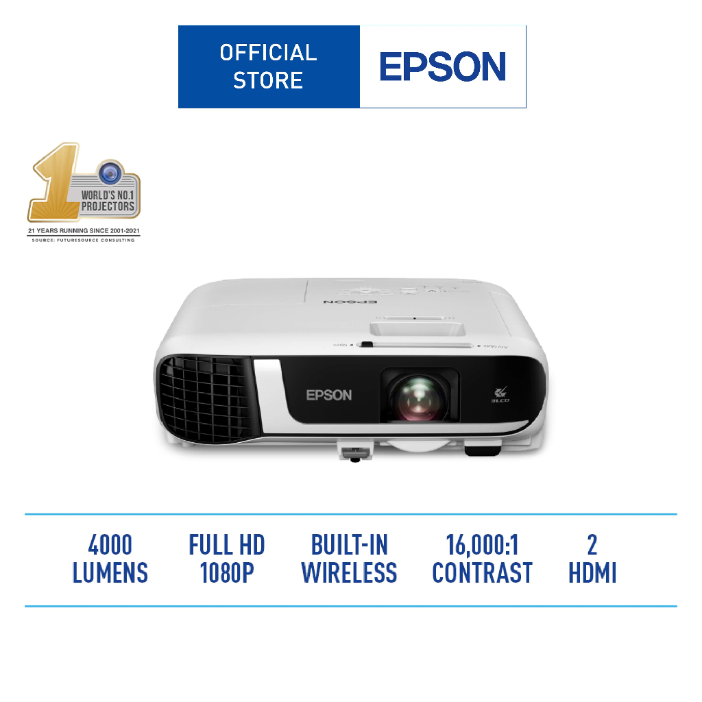 Epson EBFH52 Full HD 1080p 3LCD Business Projector 4,000 Lumens, 5,500