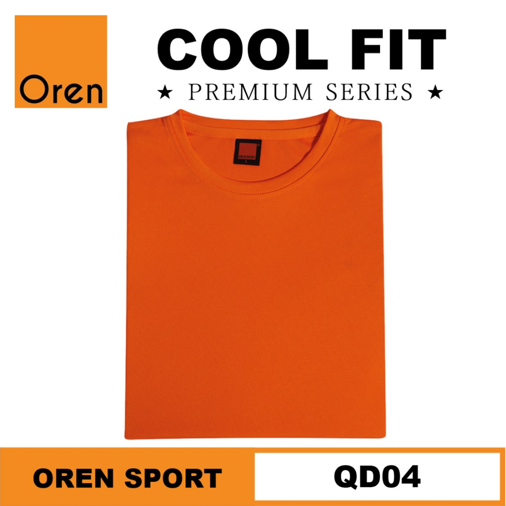 【PREMIUM】 OREN SPORT Unisex Cool Fit Microfiber Round Neck T Shirt Baju