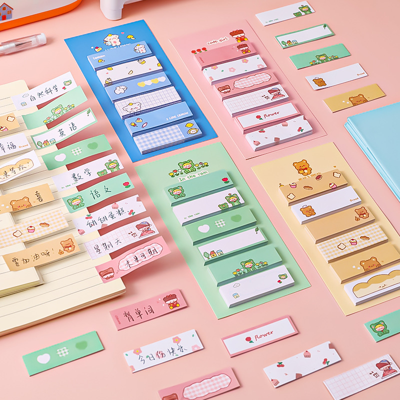 [9 in 1] Memo Pad Stick Set Reminder Sticky Note Student Kid Office ...
