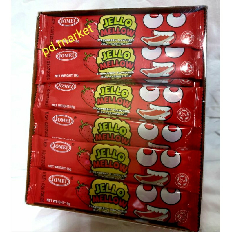 Jomei Jello Mellow Fruit Flavour jelly marshmallow 16gX30pcs | Shopee ...