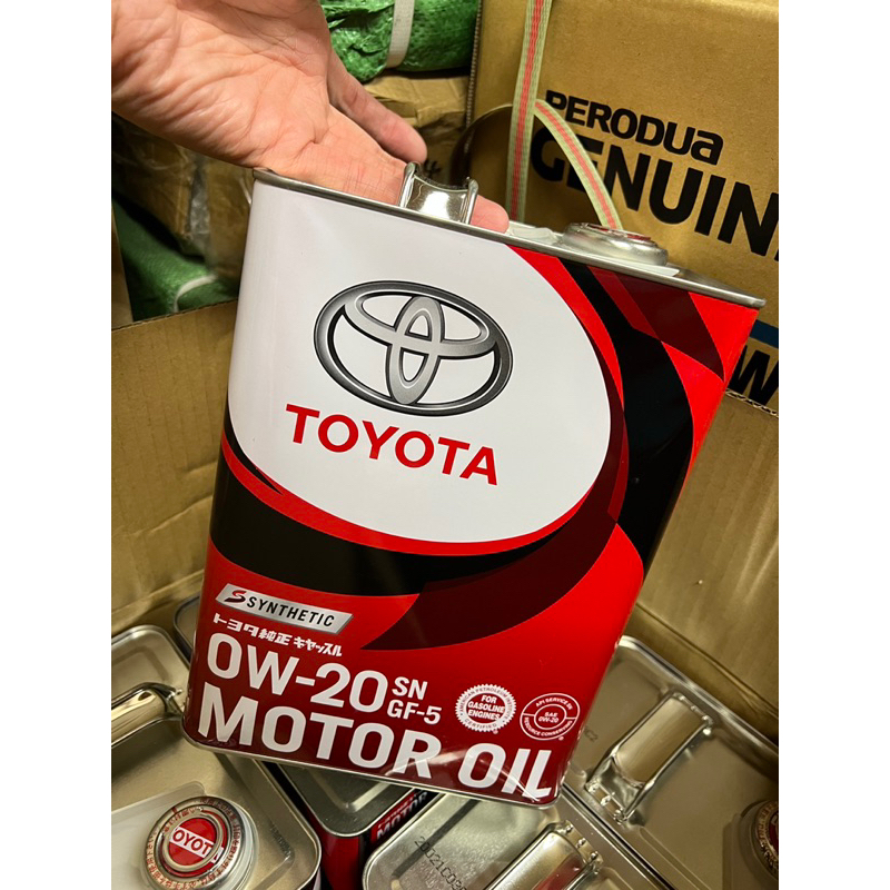 Genuine Toyota Fully Synthetic Engine Oil 0W20 | Shopee Malaysia