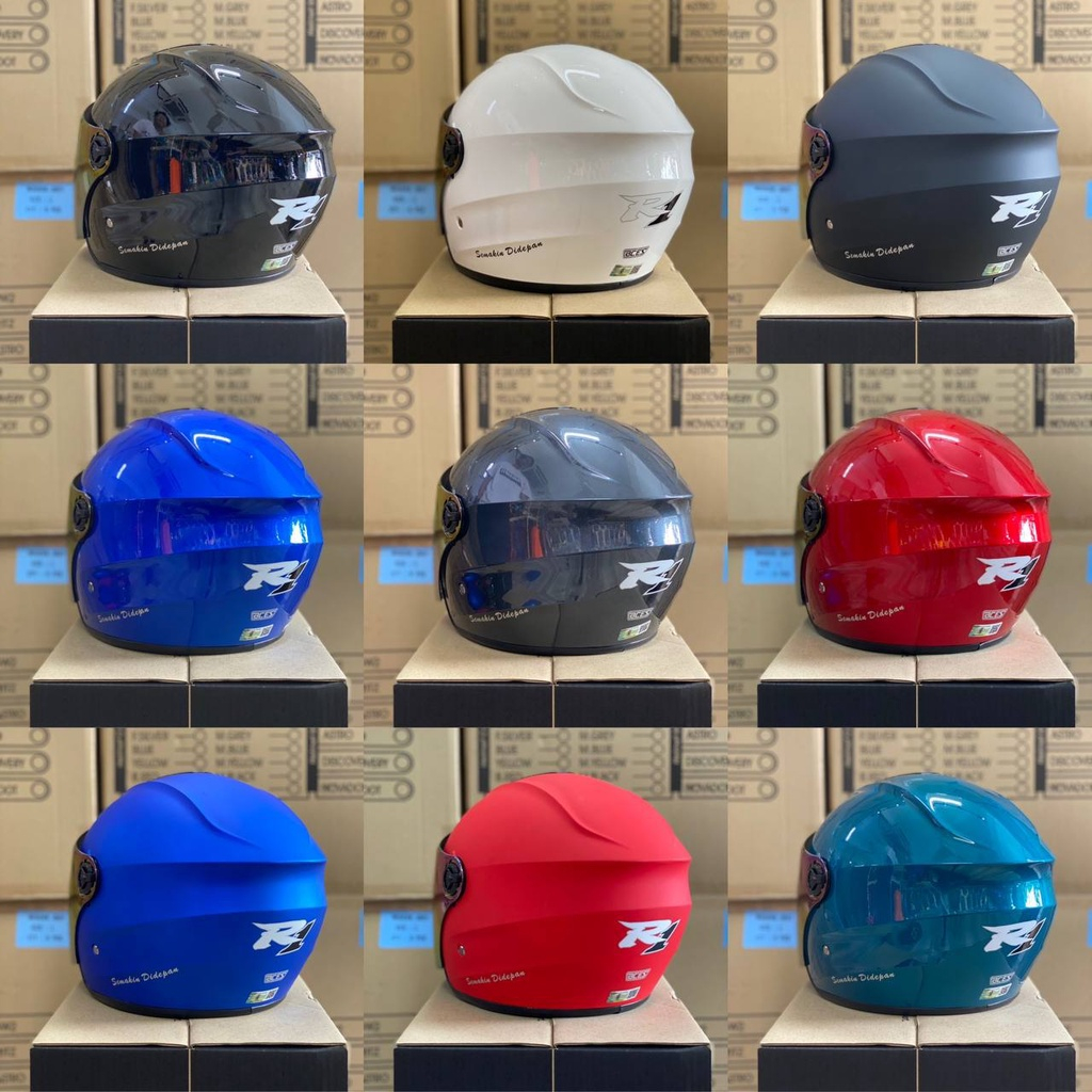 ACES R1 Open Face Helmet With Siap Clear Visor Topi Keledar SIRIM ...