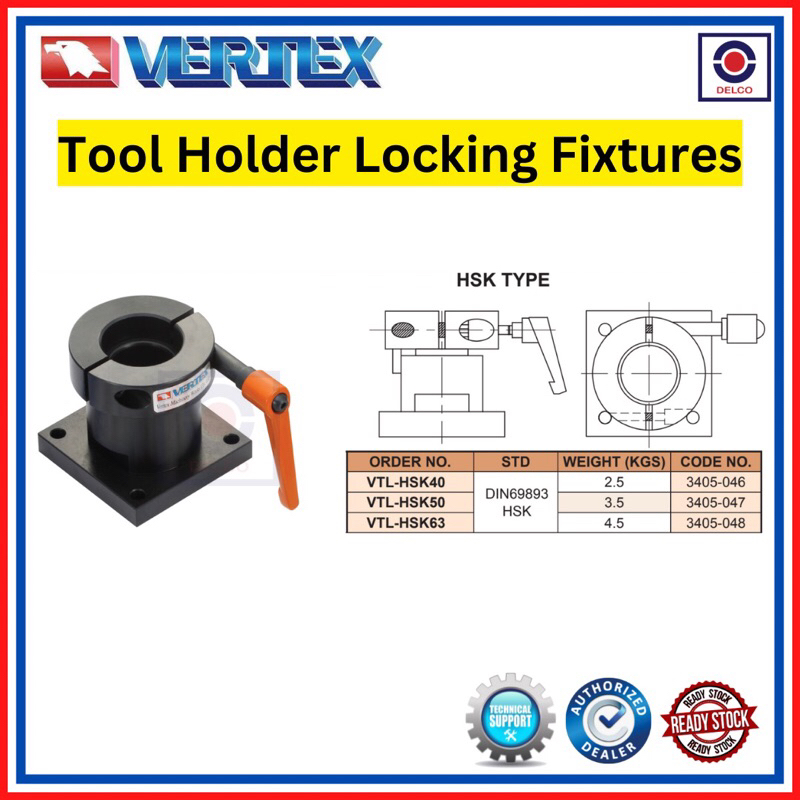 VERTEX TAIWAN VTL-HSK63 HSK40 Tool Holder Locking Fixtures | Shopee ...