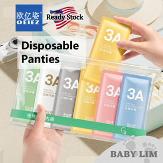 Ready Stock] 100% Pure Cotton Disposable Panties Underwear Women