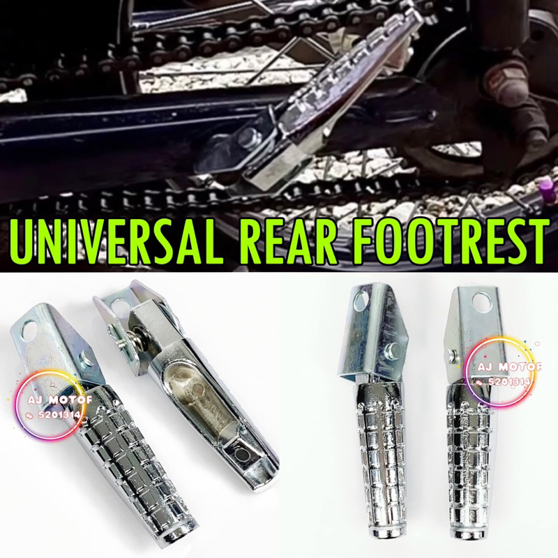 1SET REAR FOOTREST ALLOY SIAP TAPAK EX5 HP DREAM RXZ CATALYZER PEMIJAK ...