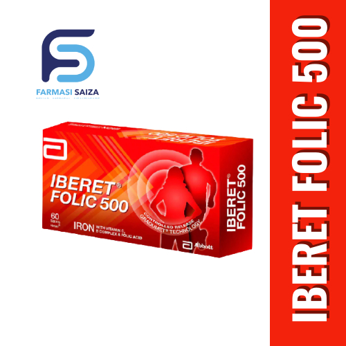 (EXP:14/3/2025) Iberet Folic 500 Film Coated Tablet 30's | Shopee Malaysia