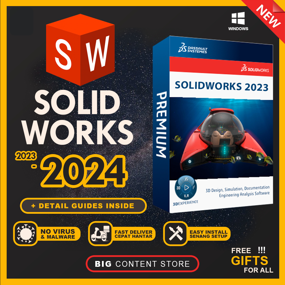 Solidworks 2024 Premium💯 EASY INSTALL SOFTWARE 💯 LIFETIME PREMIUM 💯