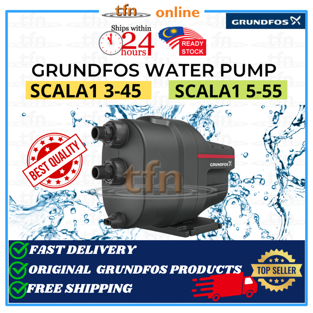 Grundfos SCALA1 / SCALA 2 Home Water Pressure Booster Pump | Shopee ...