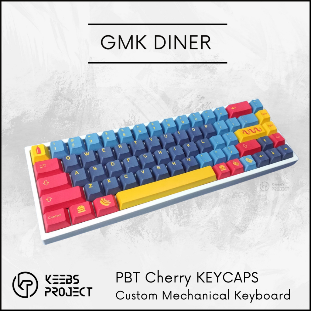 [𝐑𝐄𝐀𝐃𝐘 𝐒𝐓𝐎𝐂𝐊] GMK Diner PBT keycaps | 129 keys | Dye-Sub | Fast Food ...
