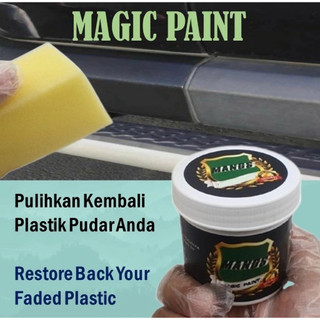 COD MANDS Cat Hitam Magic Paint Plastic Restorer Black Trim Restorer ...
