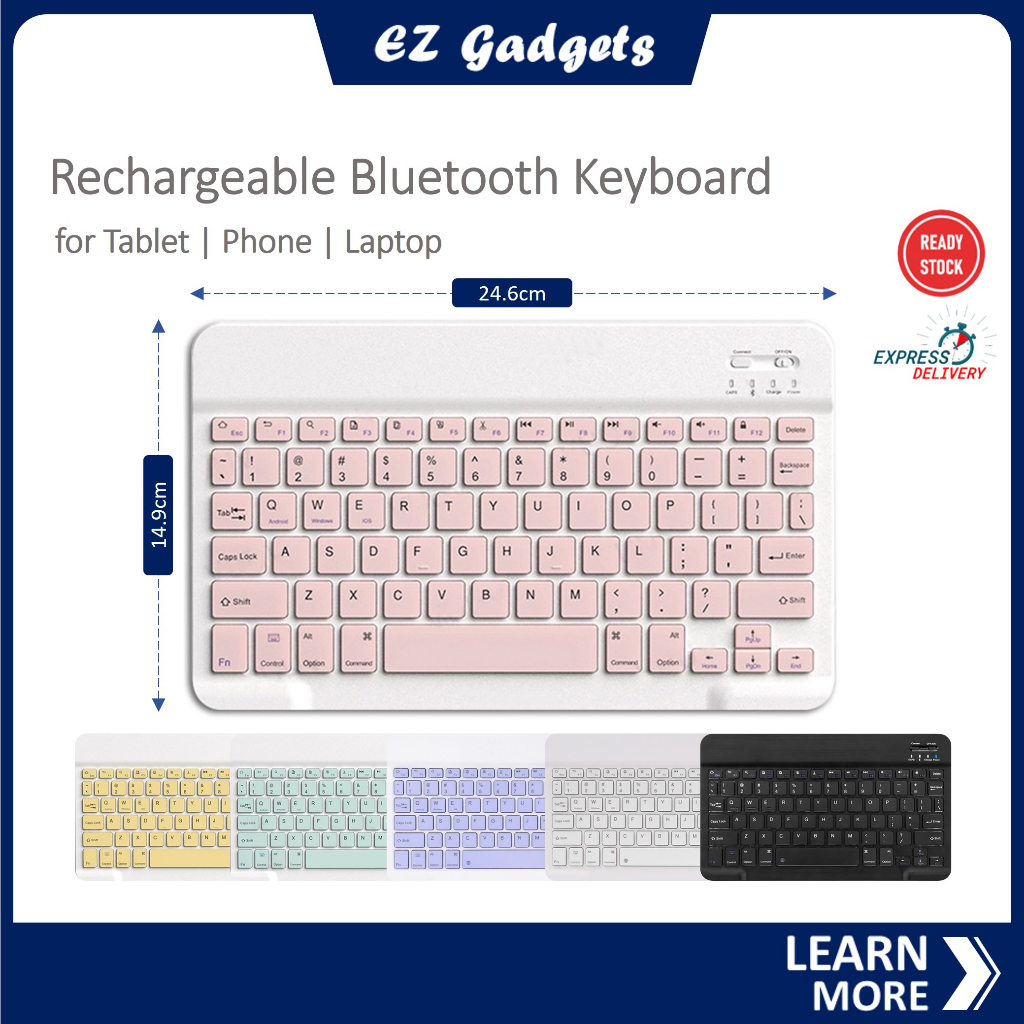 [Warranty] Wireless Bluetooth 10 Inch Keyboard Magnetic Rechargeable ...