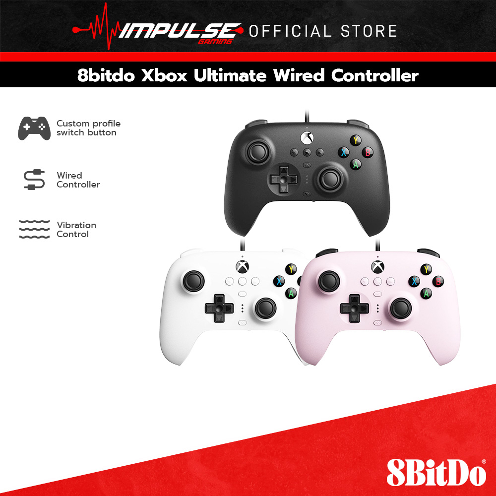 8Bitdo Ultimate Wired Controller for Xbox - Officially Licensed (White) 