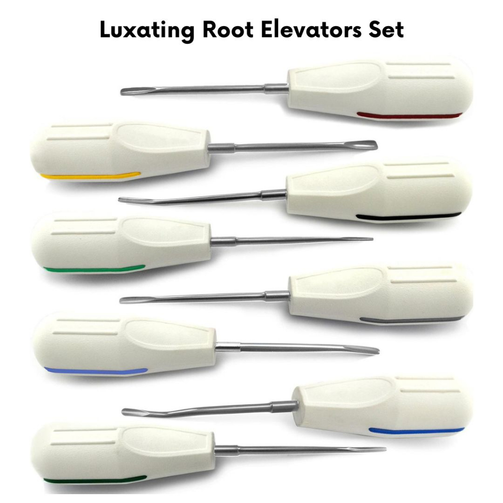 Dental Instruments Luxator Tooth Extracting Set 8 Pieces Dental