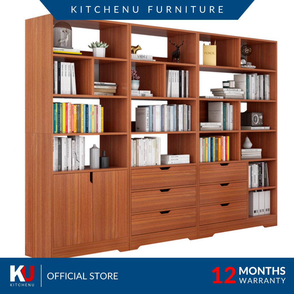 KITCHENU™ Big Storage Book Cabinet Rak Buku Storage Shelf Rack Shelves ...